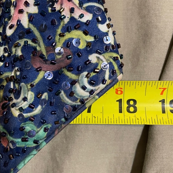 Elegant Blue Floral Evening Gown - Picture 11 of 11